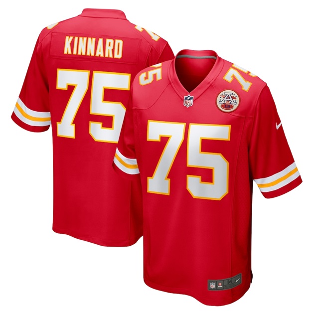 mens nike darian kinnard red kansas city chiefs game player jersey